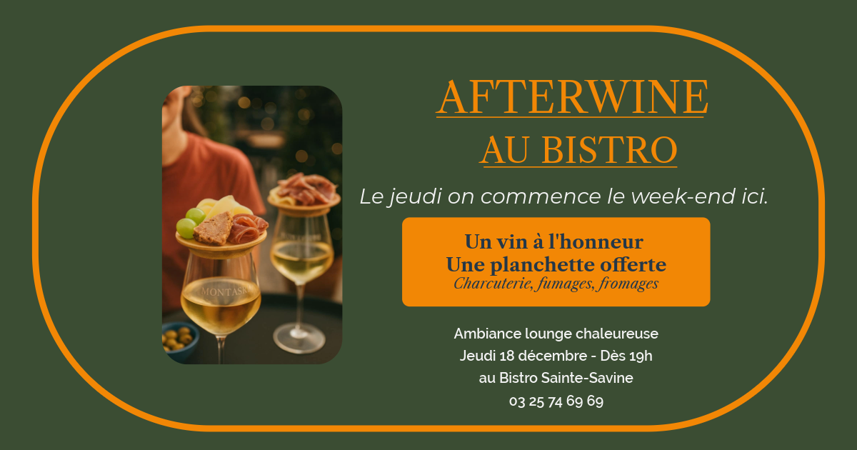 AFTERWINE AU BISTRO – LANCEMENT DU VIN GOURMAND