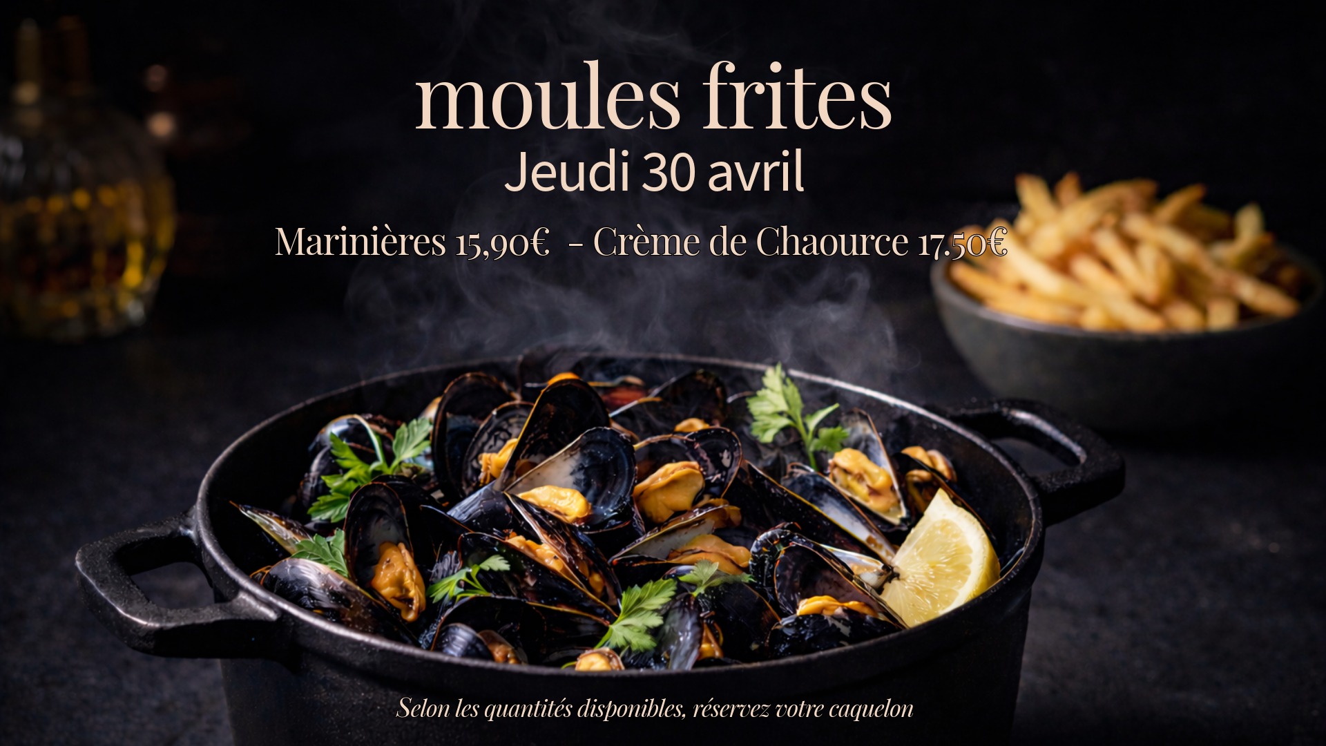 JEUDI MOULES FRITES