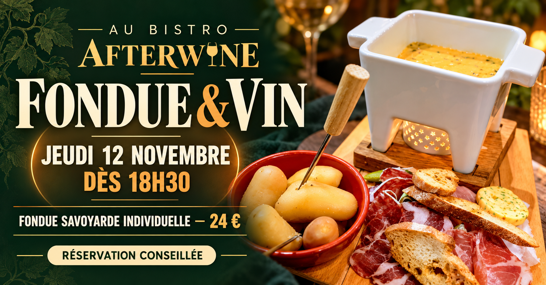 AfterWine : vins, cocktails et mocktails avec planchette